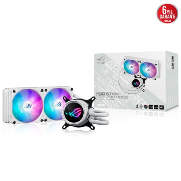 Asus Rog Strix Lc Iii 240 Argb White 240mm Aura Sync Rgb Intel Amd Uyumlu Beyaz İşlemci Sıvı Soğutucu 2