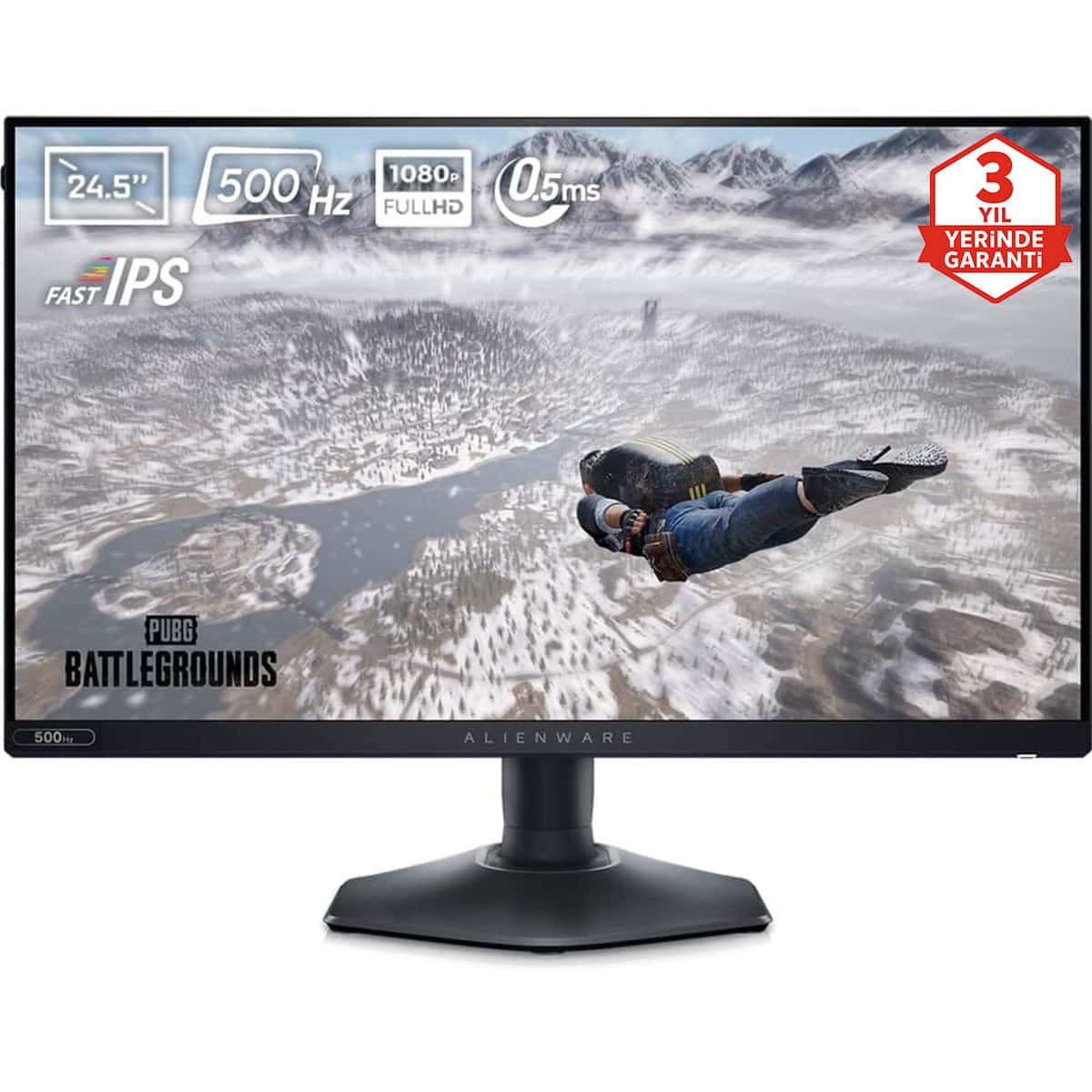 Dell Alienware Aw2524hf 24.5 Inç 500 Hz 0.5ms Full Hd Adaptive Sync Fast Ips Pivot Gaming Monitör 3 Yıl Yerinde Servis Garantisi 1