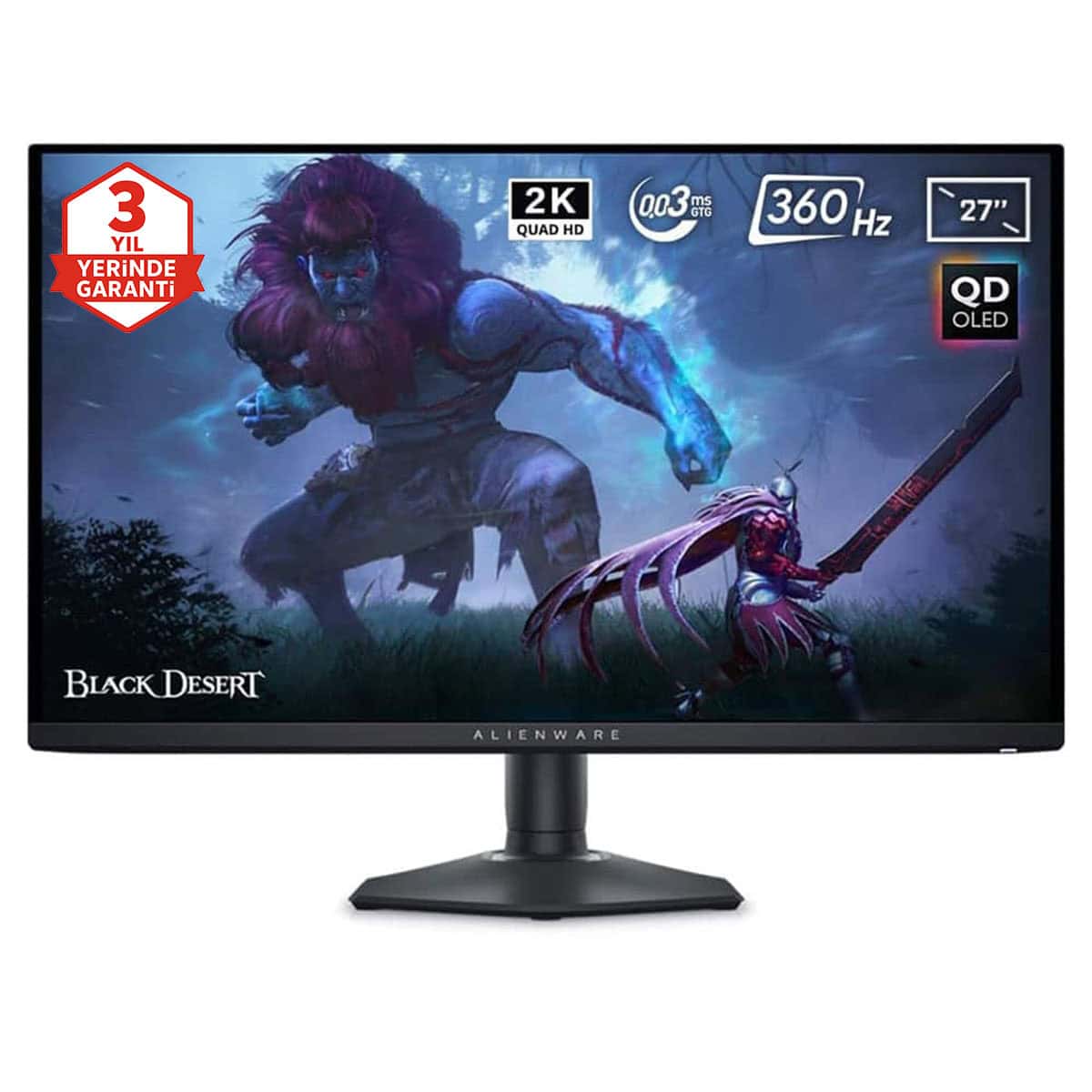 Dell Alienware Aw2725df 27 Inç 360 Hz 0.03ms 2k Qhd Adaptive Sync Qd Oled Pivot Gaming Monitör 3 Yıl Yerinde Servis Garantisi 1
