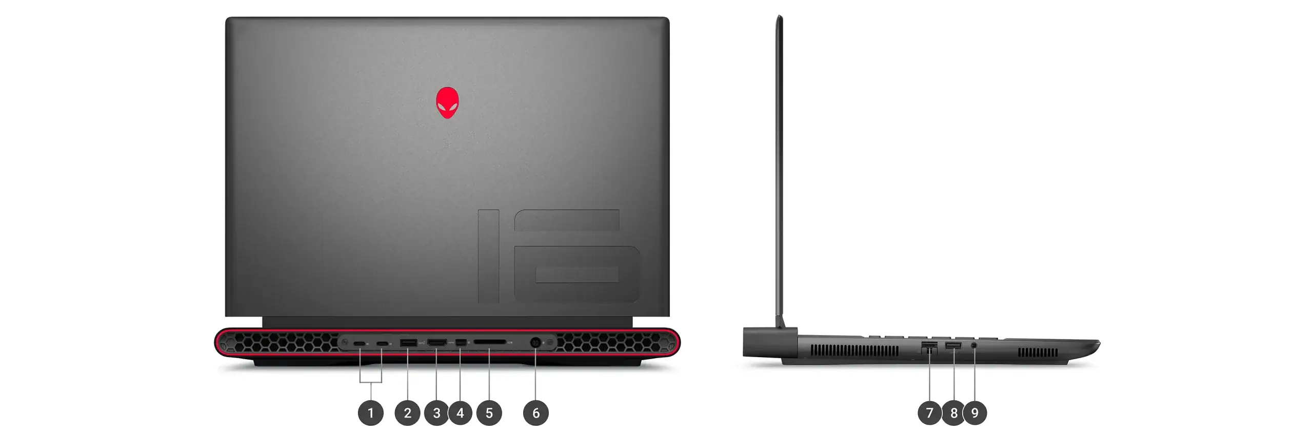 Dell Nb Gaming Aw M16 R1 Awm16amdr9hx80wh Amd Ryzen 9 7845hx 32gb Ddr5 1tb Ssd Rtx4080 12gb 16 Inc 240hz Qhd W11 Home Gaming Laptop Yh13
