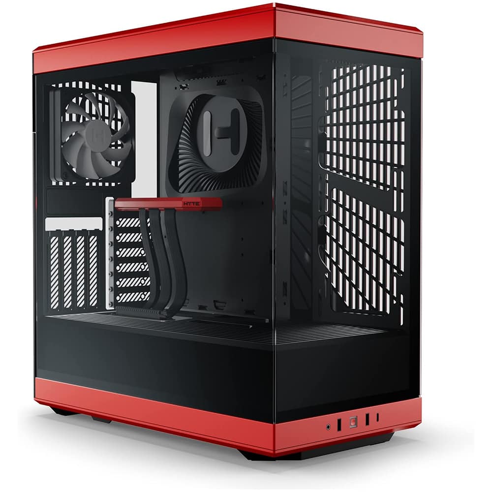 Hyte Y40 Siyah Kirmizi Temperli Cam Usb 3 2 Atx Mid Tower Gaming Kasa Cs Hyte Y40 Br