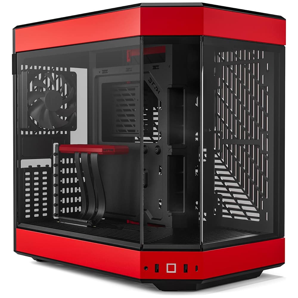 Hyte Y60 Siyah Kirmizi Temperli Cam Usb 3 2 E Atx Premium Mid Tower Gaming Kasa Cs Hyte Y60 Br