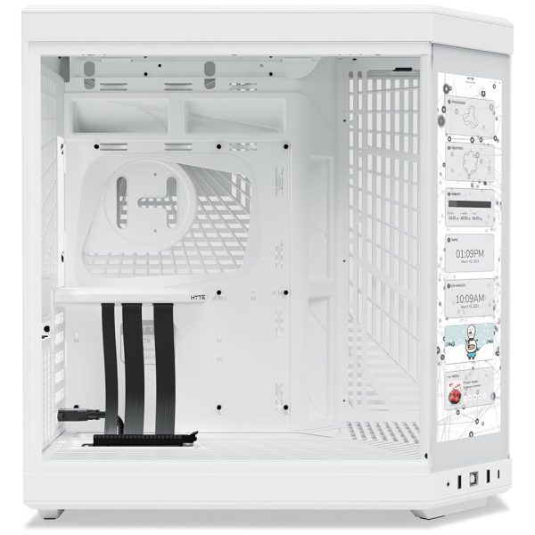 Hyte Y70 Touch Beyaz Temperli Cam Usb 3 2 E Atx Dual Chamber Mid Tower Dokunmatik Ekranli Gaming Kasa Cs Hyte Y70 Ww L 2