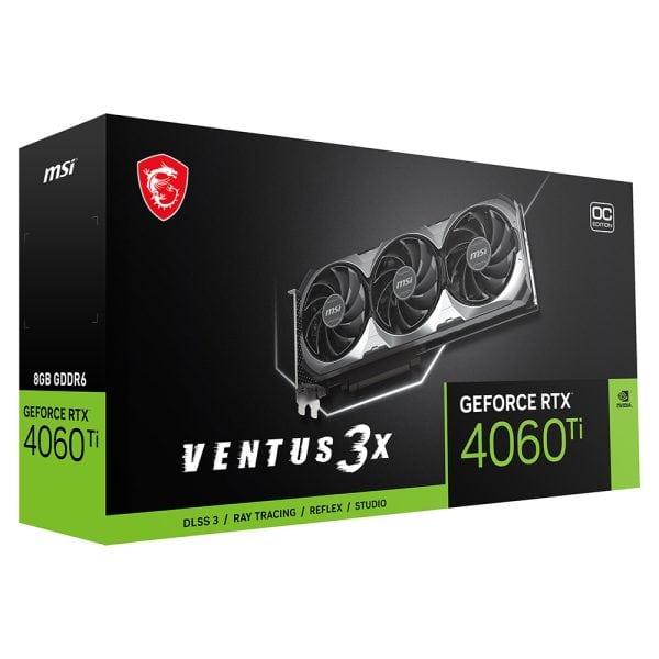Msi Geforce Rtx 4060 Ti Ventus 3x 8g Oc 8gb Gddr6 128 Bit Dlss 3 Ekran Karti 8
