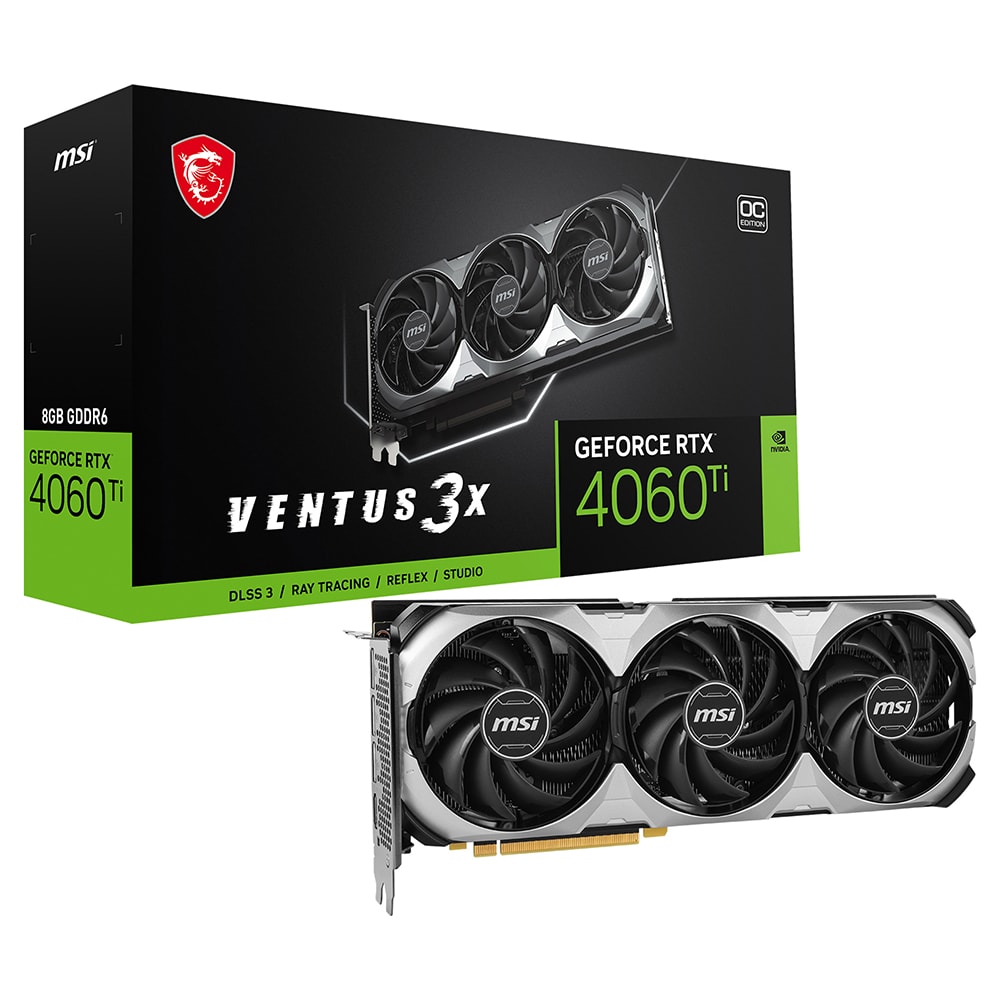 Msi Geforce Rtx 4060 Ti Ventus 3x 8g Oc 8gb Gddr6 128 Bit Dlss 3 Ekran Karti