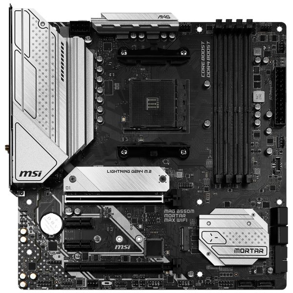 Msi Mag B550m Mortar Max Wifi 4400mhz Oc Ddr4 Soket Am4 M 2 Hdmi Dp Matx Anakart 1