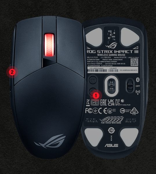 ROG Strix Impact III Wireless ASUS ROG Strix Impact III Wireless Mouse a15