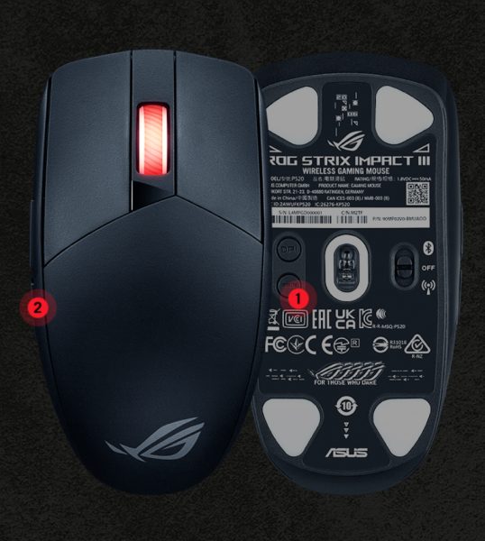 ROG Strix Impact III Wireless ASUS ROG Strix Impact III Wireless Mouse a16
