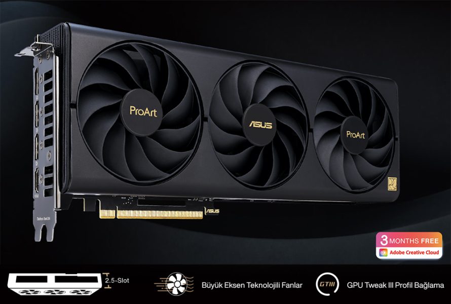 ProArt GeForce RTX™ 4080 SUPER 16GB GDDR6X ASUS ProArt GeForce RTX 4080 SUPER 16GB Ekran Kartı a4