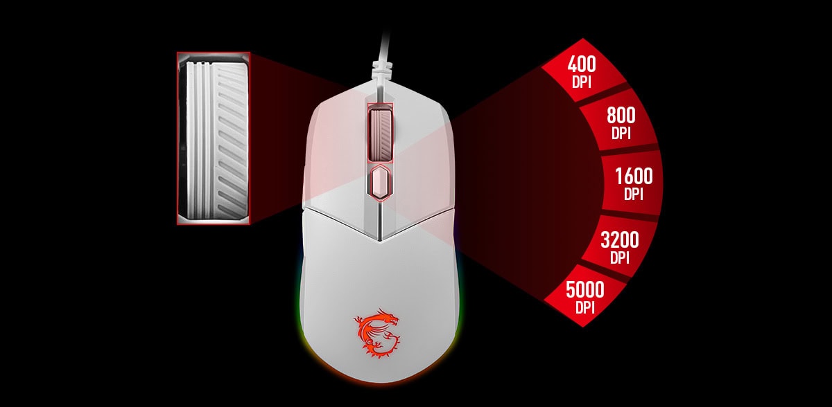 MSI CLUTCH GM11 WHITE Mouse a4