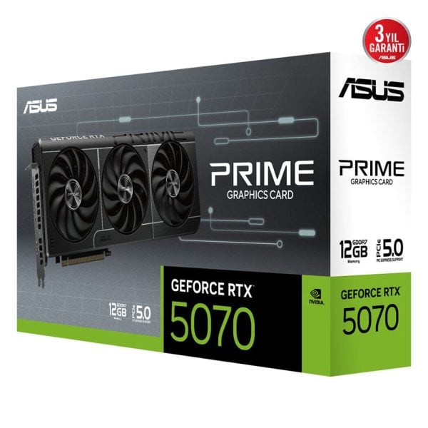 Asus Prime Geforce Rtx 5070 12gb Gddr7 192 Bit Dlss 4 Ekran Karti Yy13