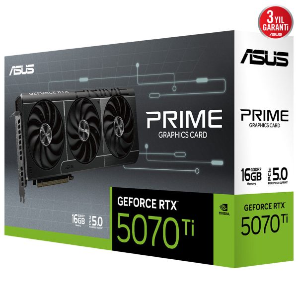 Asus Prime Geforce Rtx 5070 Ti 16gb Gddr7 256 Bit Dlss 4 Ekran Karti Y11