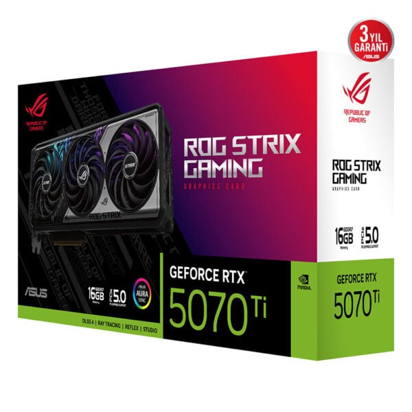Asus Rog Strix Geforce Rtx 5070 Ti 16gb Gddr7 256 Bit Dlss 4 Ekran Karti 14