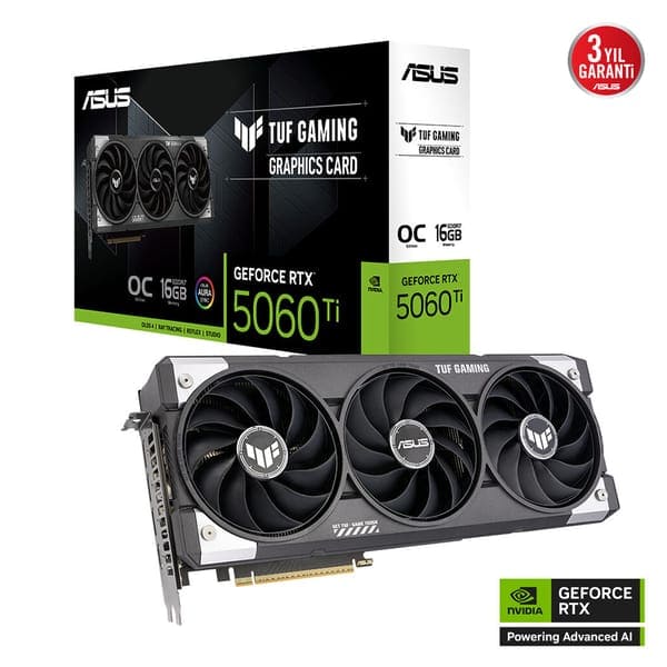 Asus Tuf Gaming Geforce Rtx 5060 Ti Oc 16gb Gddr7 128 Bit Dlss 4 Ekran Karti 2