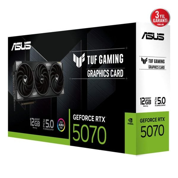 Asus Tuf Gaming Geforce Rtx 5070 12gb Gddr7 192 Bit Dlss 4 Ekran Karti Yy12