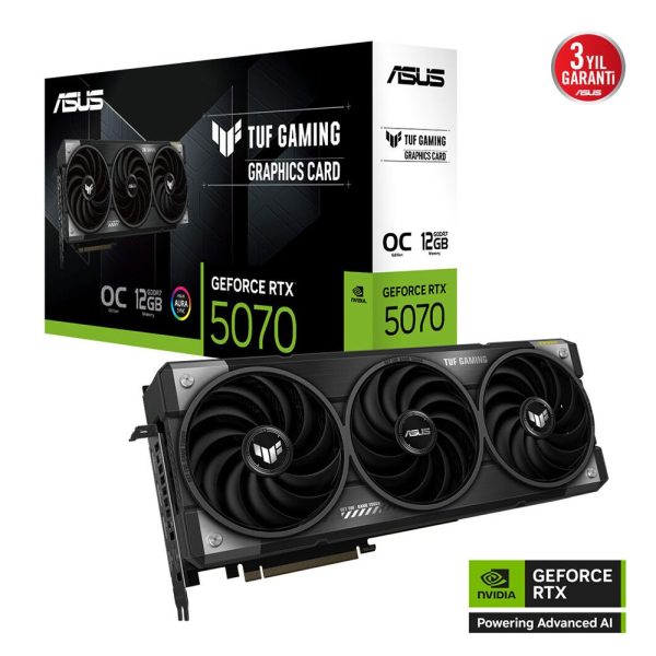 Asus Tuf Gaming Geforce Rtx 5070 Oc 12gb Gddr7 192 Bit Dlss 4 Ekran Karti Yy2