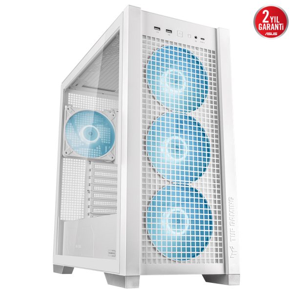 Asus Tuf Gaming Gt302 Tg Argb Temperli Cam Usb 3 2 Beyaz Mid Tower E Atx Gaming Kasa Yy2