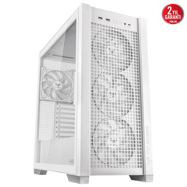 Asus Tuf Gaming Gt302 Tg Argb Temperli Cam Usb 3 2 Beyaz Mid Tower E Atx Gaming Kasa Yy3
