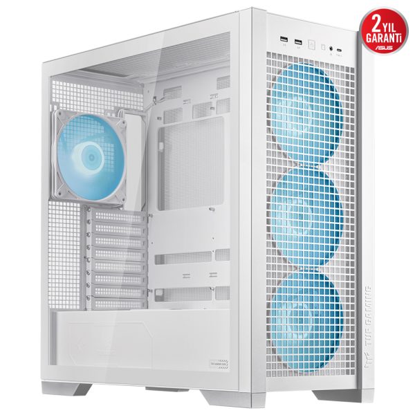 Asus Tuf Gaming Gt302 Tg Argb Temperli Cam Usb 3 2 Beyaz Mid Tower E Atx Gaming Kasa Yy4