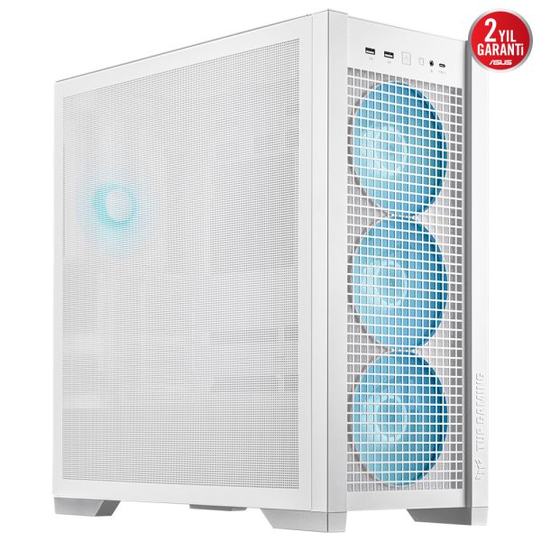Asus Tuf Gaming Gt302 Tg Argb Temperli Cam Usb 3 2 Beyaz Mid Tower E Atx Gaming Kasa Yy7