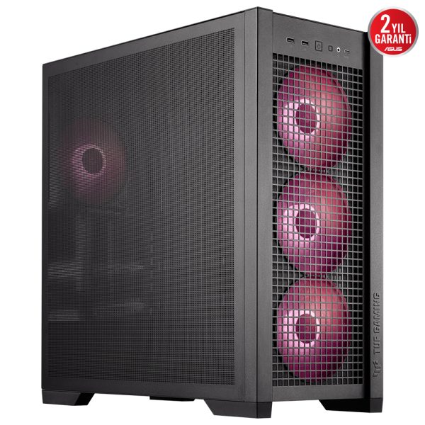 Asus Tuf Gaming Gt302 Tg Argb Temperli Cam Usb 3 2 Siyah Mid Tower E Atx Gaming Kasa Yy5