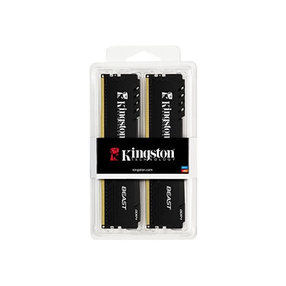 Kingston Beast Black 16GB (2x8GB) 3200MHz CL16 Intel XMP 2.0 DDR4 Ram (KF432C16BBK2/16TR) yh4