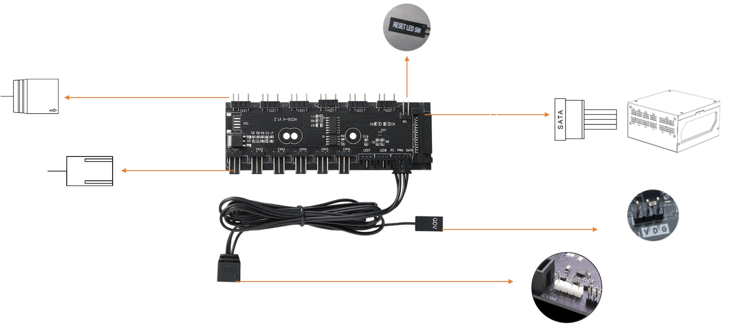 Bitfenix Nova Mesh Se Tg Argb Kasa H9
