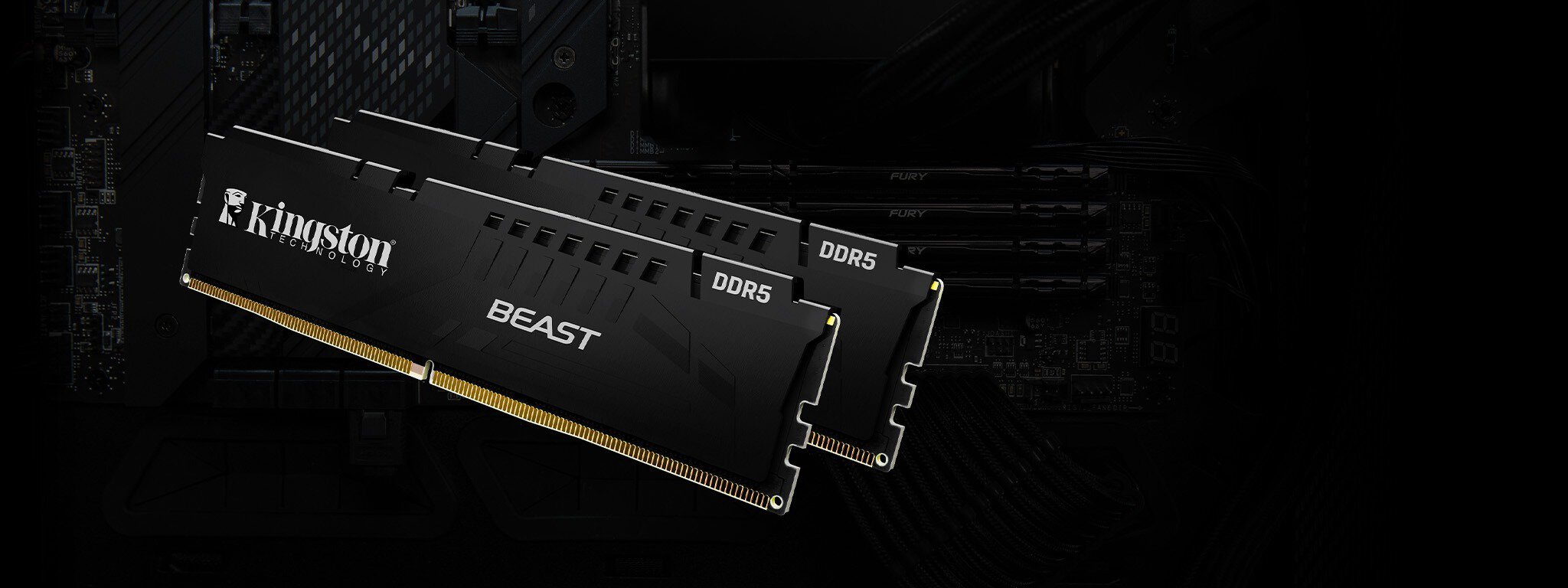 Kingston Beast Black 32gb (2x16gb) 6000mhz Cl36 Ddr5 Ram (kf560c36bbek2 32tr) H1
