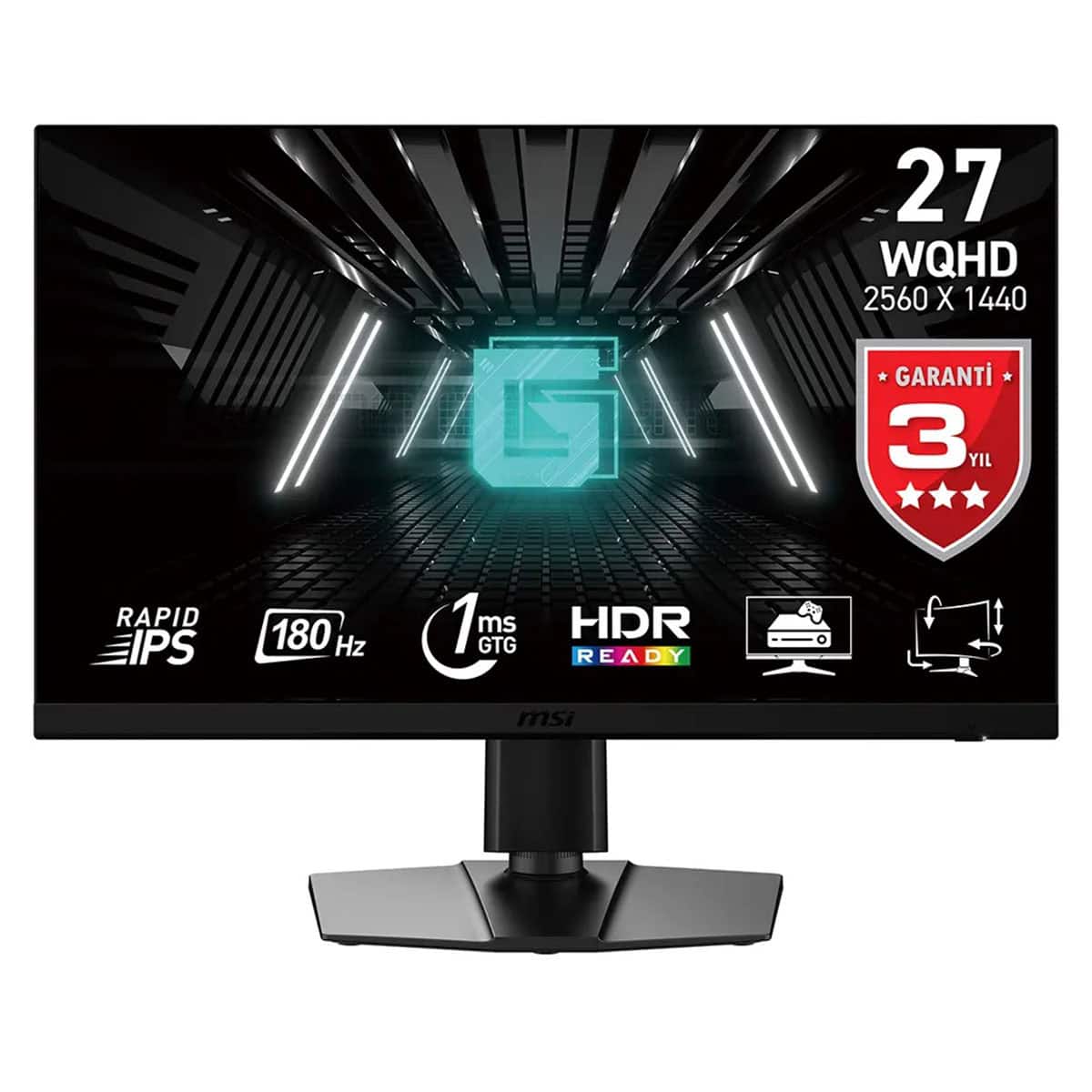 Msi G272qpf E2 27 Inç 180hz 1ms 2k Wqhd Adaptive Sync Rapid Ips Pivot Gaming Monitör 1