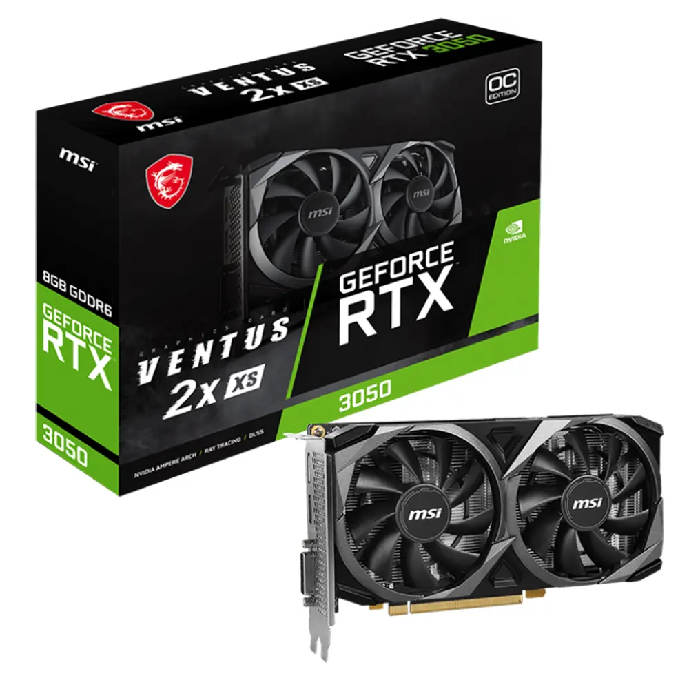 Msi Geforce Rtx 3050 Ventus 2x Xs 8g Oc 8gb Gddr6 128 Bit Ekran Karti 1