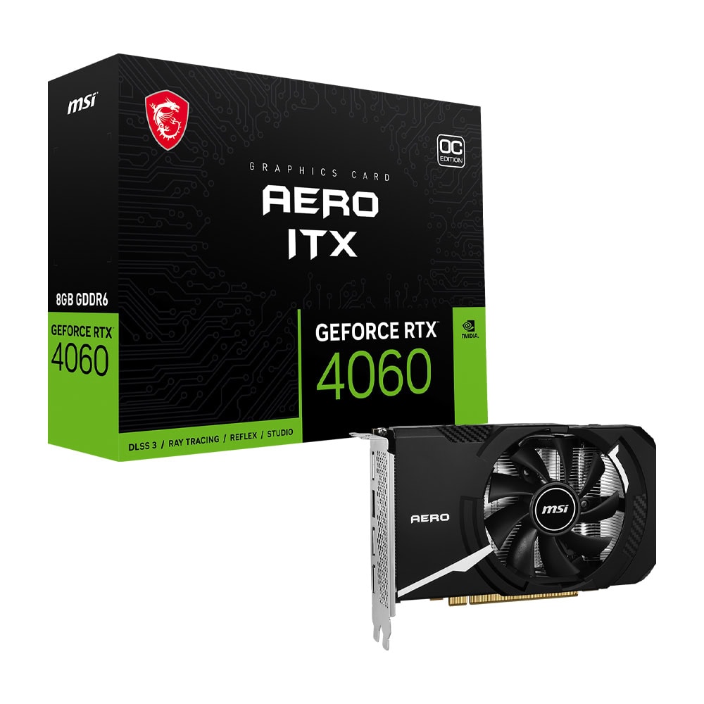 Msi Geforce Rtx 4060 Aero Itx 8g Oc 8gb Gddr6 128 Bit Dlss 3 Ekran Karti Yy1