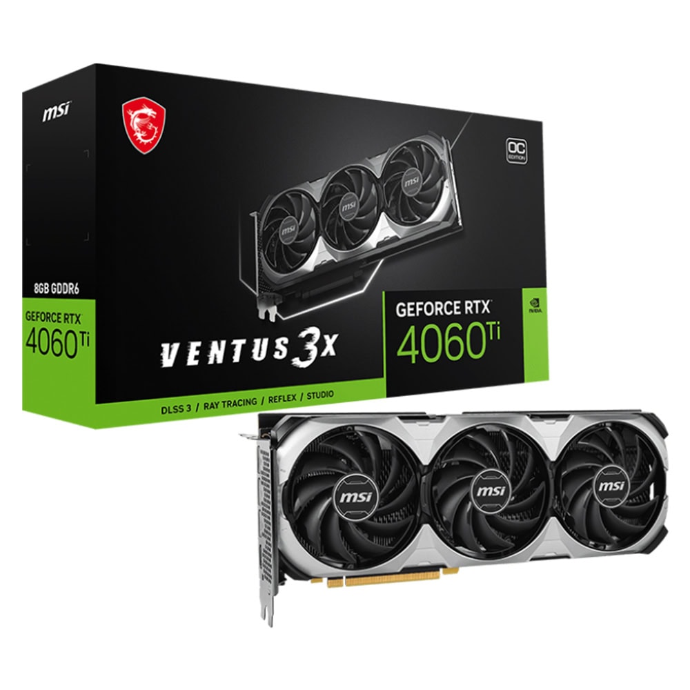 Msi Geforce Rtx 4060 Ti Ventus 3x E 8g Oc 8gb Gddr6 128 Bit Dlss 3 Ekran Karti 1