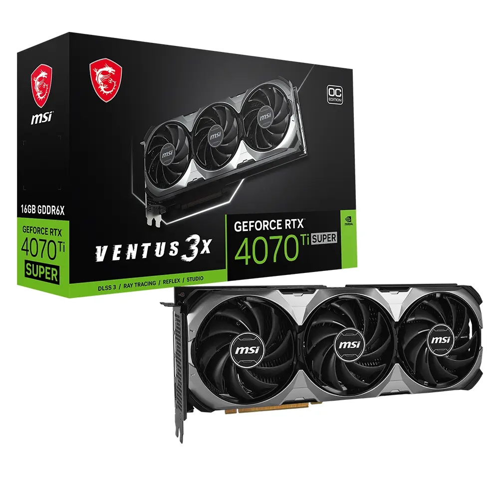 Msi Geforce Rtx 4070 Ti Super 16g Ventus 3x Oc 16gb Gddr6x 256 Bit Dlss 3 Ekran Karti 1