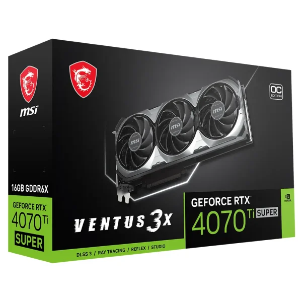 Msi Geforce Rtx 4070 Ti Super 16g Ventus 3x Oc 16gb Gddr6x 256 Bit Dlss 3 Ekran Karti 12