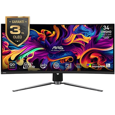 MSI MAG 341CQP QD-OLED Gaming Monitör H1