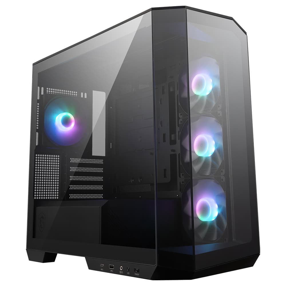 Msi Mag Pano M100r Pz Argb Panoramik Temperli Cam Usb 3 2 Matx Siyah Gaming Kasa 1