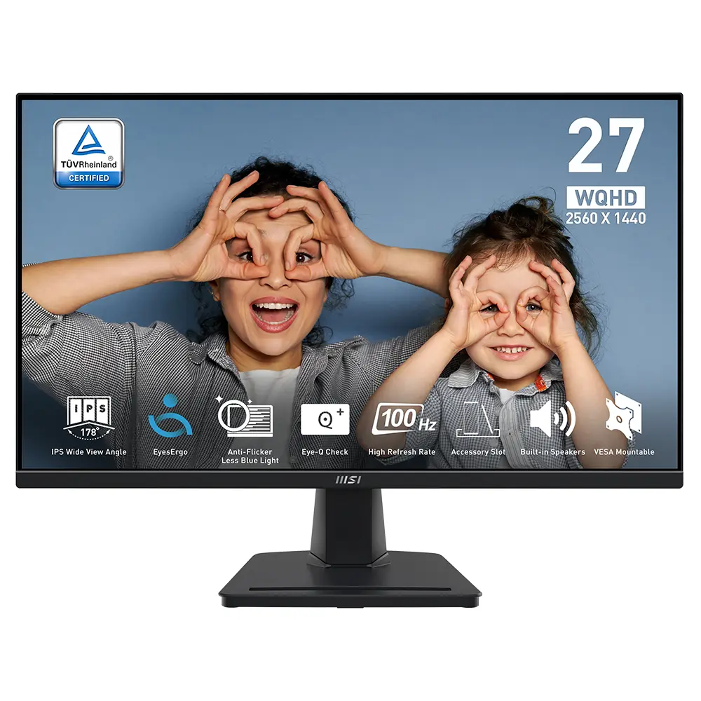 Msi Pro Mp275q 27 Inc 100hz 1ms Wqhd Adaptive Sync Ips Monitor 1