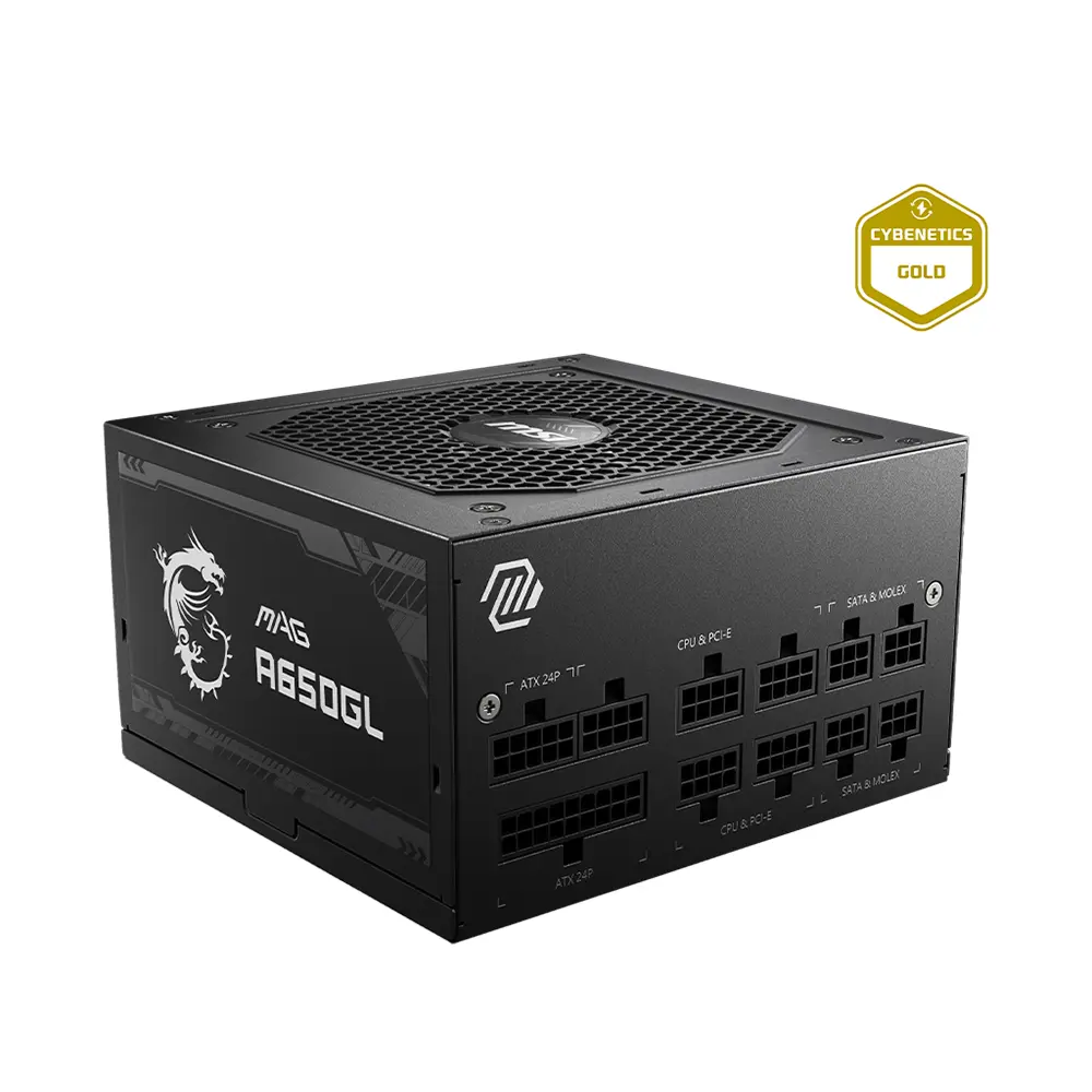Msi Psu Mag A650gl 650w 80 Gold 120mm Fanli Guc Kaynagi 1