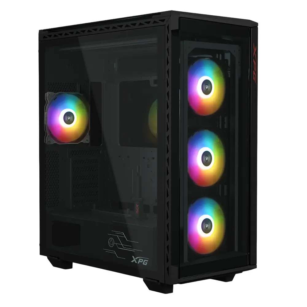 Xpg Battlecruiser Ii Argb Black Temperli Cam Usb 3 2 E Atx Siyah Gaming Kasa Battlecruiseriist Bkcww 1
