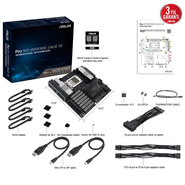Asus Pro Ws Wrx90e Sage Se Ddr5 Soket Str5 M 2 Vga Ebb Anakart 14