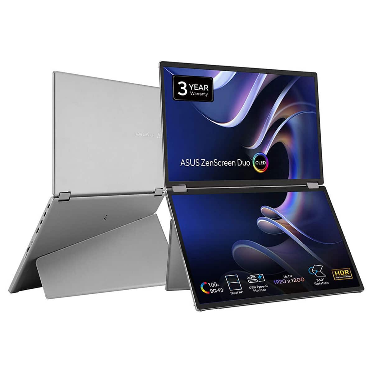 Asus Zenscreen Duo Oled Mq149cd 14 Inç 60hz 1ms Wuxga Taşınabilir Monitör 1