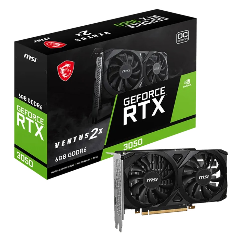 Msi Geforce Rtx 3050 Ventus 2x Oc 6gb Gddr6 96 Bit Ekran Karti 1