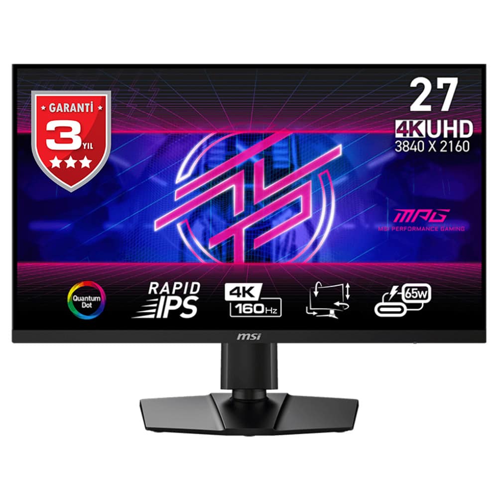 Msi Mpg 274urf Qd 27inc 160hz 0 5ms Uhd Freesync Rapid Ips Gaming Monitor Y1