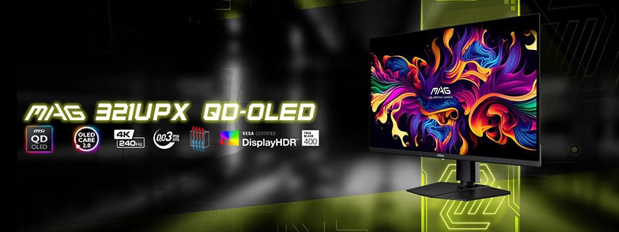 MSI MAG 321UPX QD-OLED Gaming Monitör h2