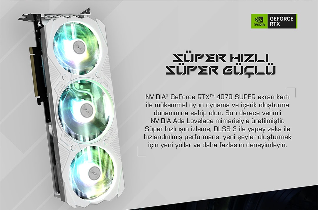 GALAX GeForce RTX 4070 SUPER EX Gamer White Ekran Kartı h2