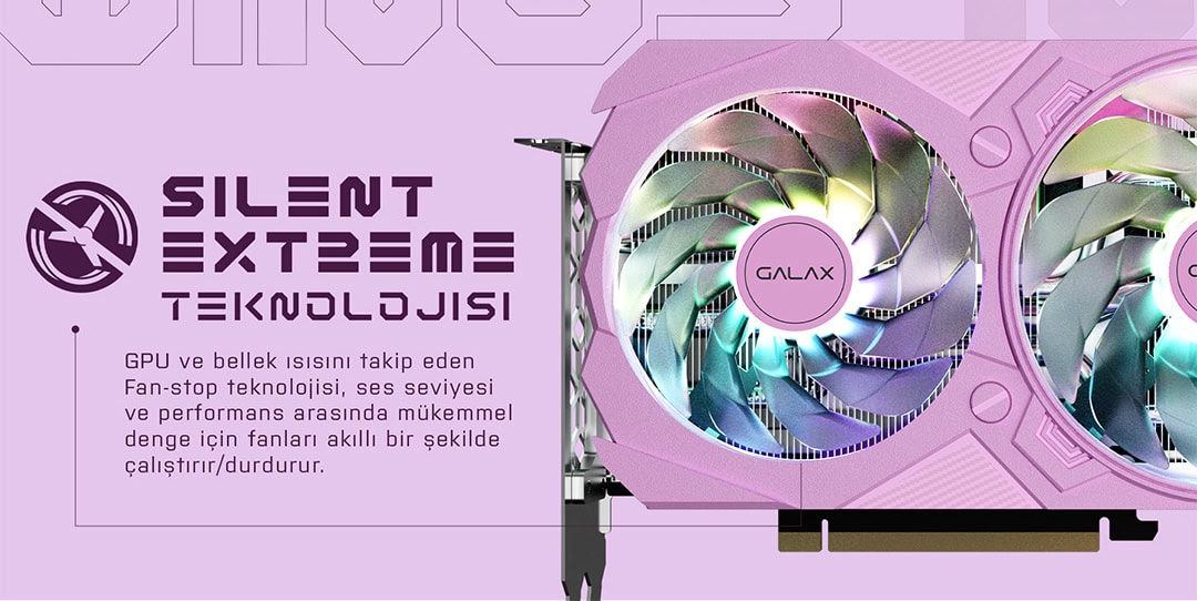 GALAX GeForce RTX 4070 SUPER EX Gamer Pink 1-Click OC 12GB Ekran Kartı h6
