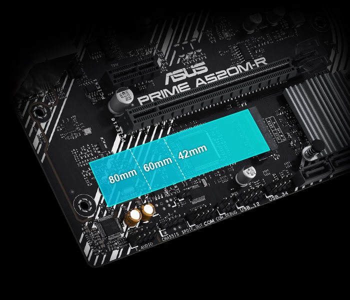 PRIME A520M-R ASUS Prime A520M-R anakart, CPU ve fan bağlantılarıyla detaylı bilgisayar anakartı, yüksek performanslı anakart modeli, oyun ve ofis bilgisayarları için uygun.