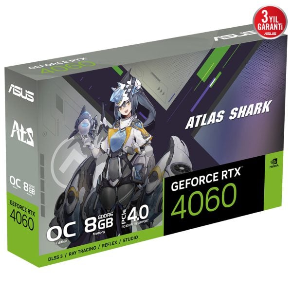 Asus Ats Geforce Rtx 4060 V2 Oc 8gb Gddr6 128 Bit Dlss 3 Ekran Karti 8