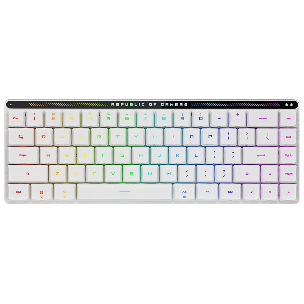 Asus Rog Falchion Rx Low Profile Red Switch Rgb Kablosuz Turkce Mekanik Beyaz Gaming Klavye 1