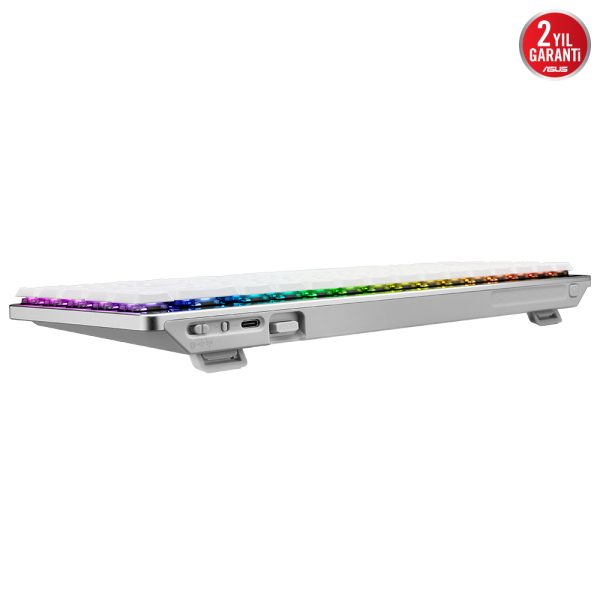Asus Rog Falchion Rx Low Profile Red Switch Rgb Kablosuz Turkce Mekanik Beyaz Gaming Klavye 7